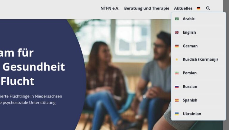 Neue Sprachfunktionen der Website